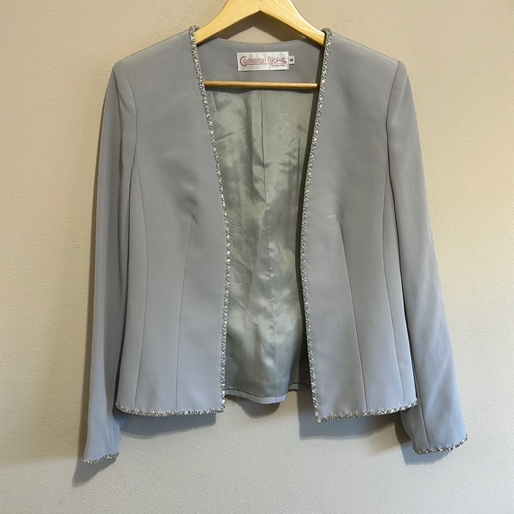 Vintage Cameron Blake by Mon Cheri Gray Blazer